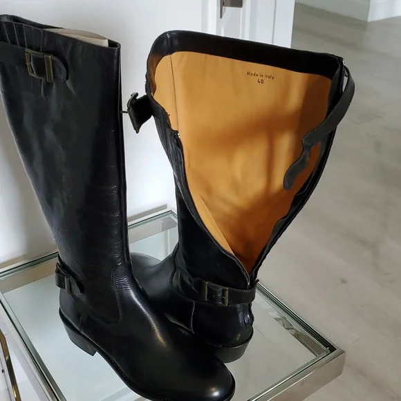 LOVE David & Richard women’s Black Leather boots Made In Italy Size 40 (10)NWOB - Picture 11 of 11